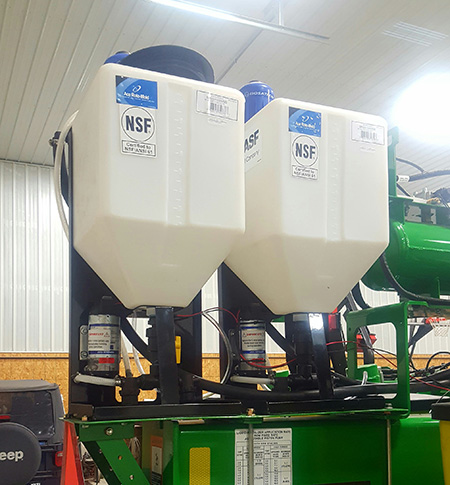 Xanthion tank mounted rear of planter